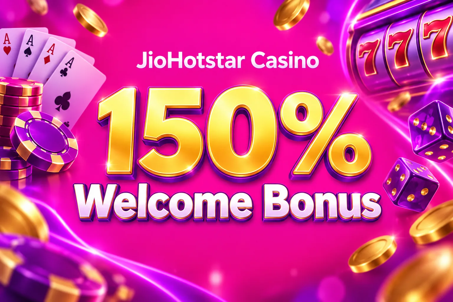 JioHotstar Casino offers: 150% to ₹30,000 with 150 free spins